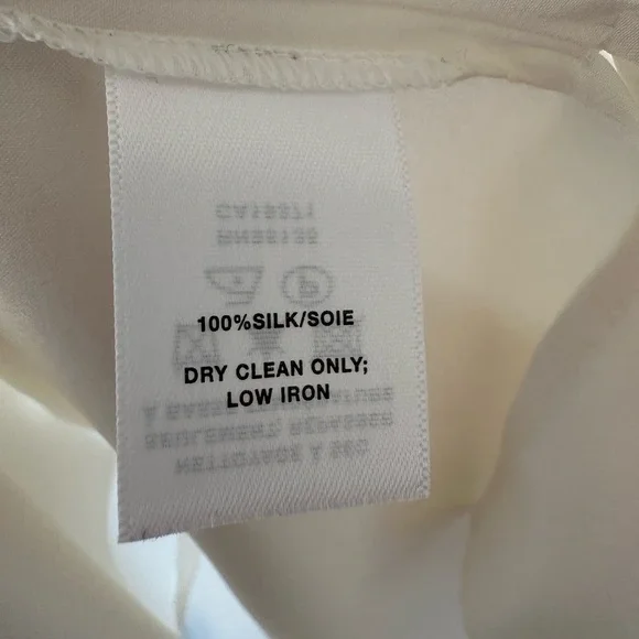 Lafayette 148 Ecru Silk Shirt - Picture 5 of 5